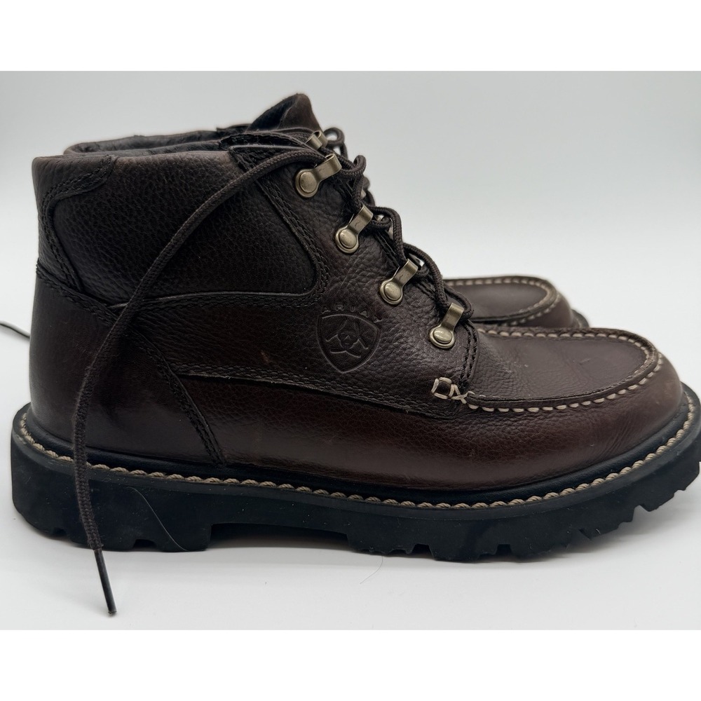 Ariat Boots Women's Sz 8 Brown Switchback Ankle Moccasin Toe Leather Lace Up